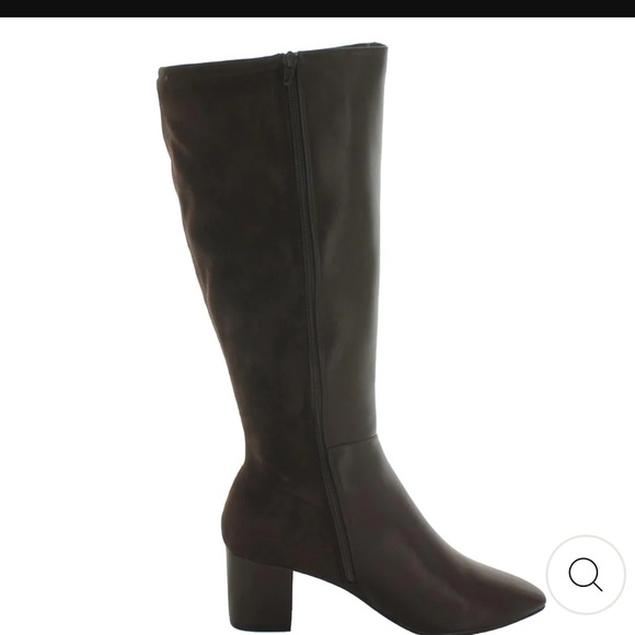 CHARTER WOMENS FAUX LEATHER BLOCK HEEL KNEE-HIGH BOOTS SIZE 11M NO BOX - Picture 2 of 7